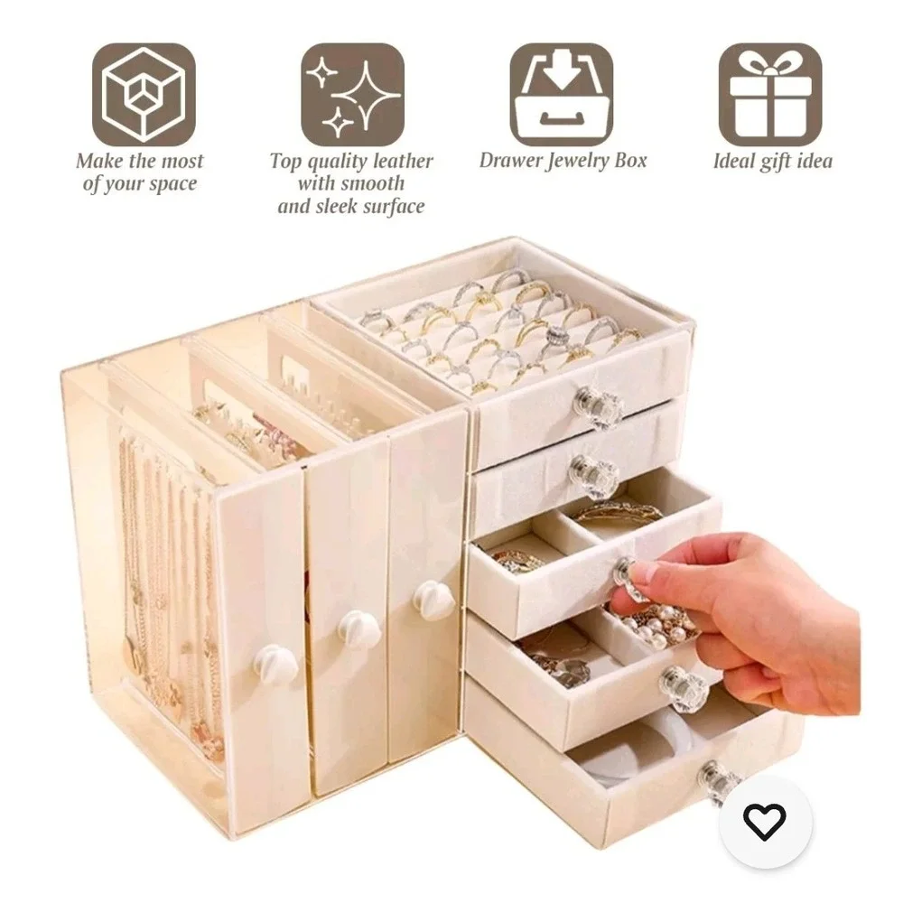 Necklace Ring‎ Organizer Multifunctional Jewelry Holder Box Bedroom Dressing US